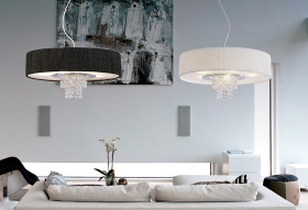 Nerissa Crystal Ceiling Lights Diyas Single Crystal Pendants Nerissa Crystal Ceiling Lights Diyas Single Crystal Pendants